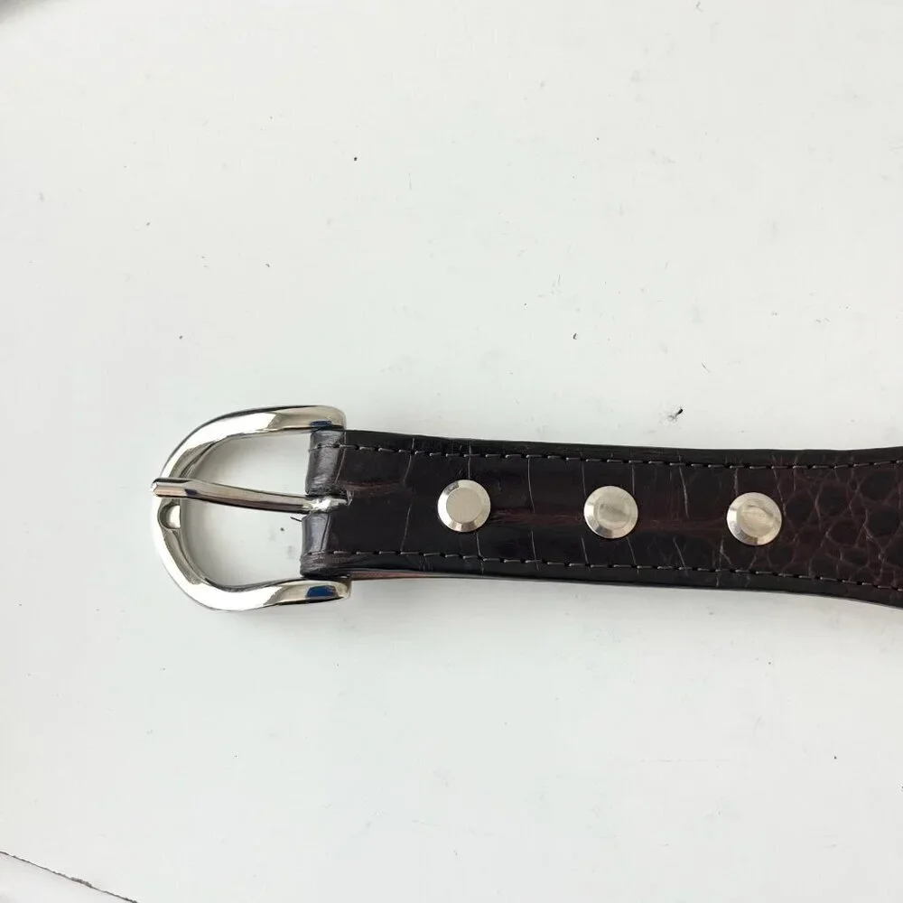NEW Rod Patrick Boots Mens Western Belt 1.5 in Taper 40 in Brown Caiman Leather